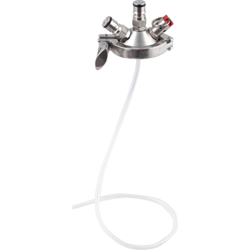 KegLand Ball Lock Adapter Tapping Head for Sanke Kegs - 2 inch Tri-Clamp Commercial Keg Adapter - KL10610
