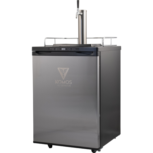 KOMOS® Double-Tap Kegerator - Stainless Steel Tower with Intertap Faucets