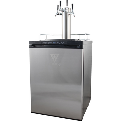KOMOS® 4-Faucet Kegerator - Full Size with Intertap Stainless Steel Taps