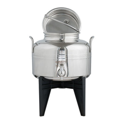 5L / 1.3 Gallon Stainless Water Dispenser w/ Stand & Spigot Included NSF Certified Fusti Tank , Olive Oil, Wine Storage, Milk Storage | Made in Italy