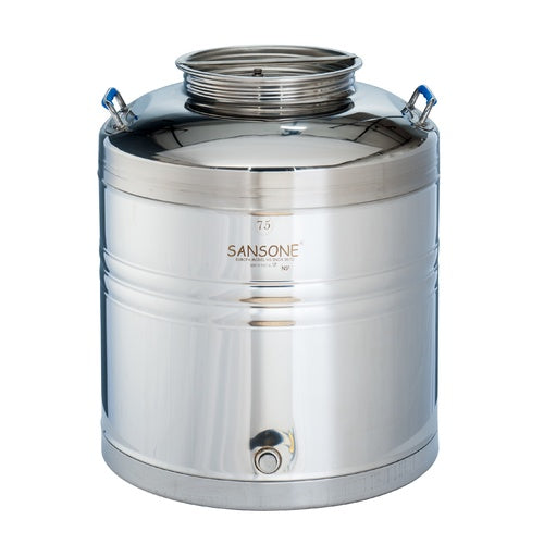 75L / 19.8 Gallon Stainless Fusti Tank Water Dispenser, Olive Oil, Wine Storage, Milk Storage by Sansone | Made in Italy