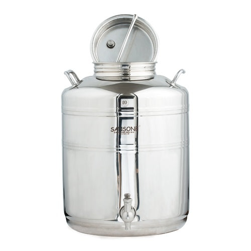 20L / 5.2 Gallon Stainless Fusti Tank Water Dispenser, Olive Oil, Wine Storage, Milk Storage | Made in Italy by Sansonse