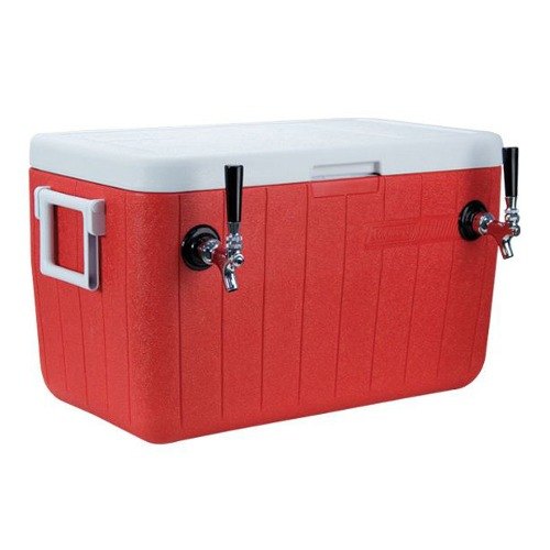 Micro Matic 2 Faucet 48 Qt. Insulated Jockey Box - 100 ft. Coils - Portable Beer Dispenser