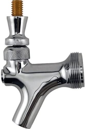 Draft Beer Faucet, Standard US, Chrome with Brass Lever