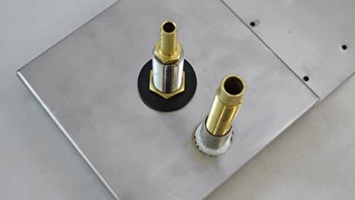 Glass Rinser Beer Drip Tray Assembly With Side Mount Flange, Stainless Steel