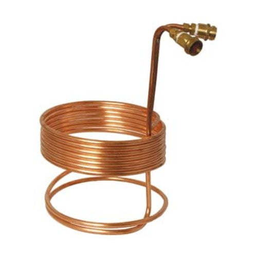 25' Immersion Wort Chiller, 3/8" 100% Pure Copper, Heavy-Duty Garden Hose Fitting, Homebrewing