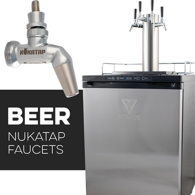KOMOS® V2 Energy Efficient Kegerator - Full Size with NukaTap Faucets