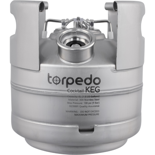 1.5 Gallon Torpedo Cocktail Keg - US Sanke 'D' Style Spear & Stainless Steel
