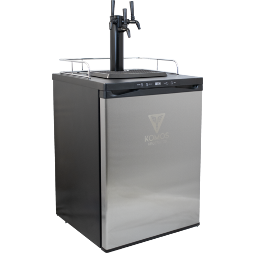 KOMOS® Single-Tap Kegerator - Matte Black with NukaTap Faucet & Fan-Cooled Tower