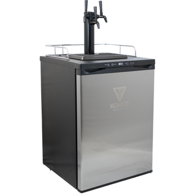 KOMOS® Single-Tap Kegerator - Matte Black with NukaTap Faucet & Fan-Cooled Tower