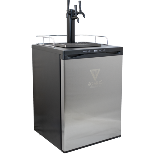 Komos® V2 Full Size Energy Efficient Kegerator with Matte BLACK Stainless Steel NukaTap Faucets