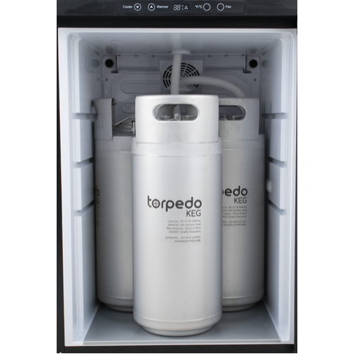V2 Full Size Energy Efficient Kegerator with Matte BLACK Stainless Steel NukaTap Faucets