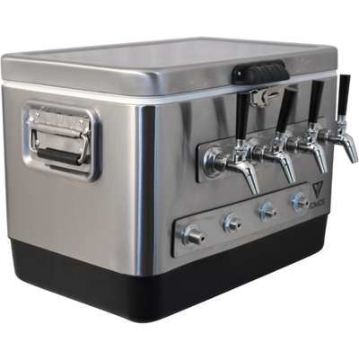 Komos® 4 Tap Stainless Steel Front Entry Draft Jockey Box