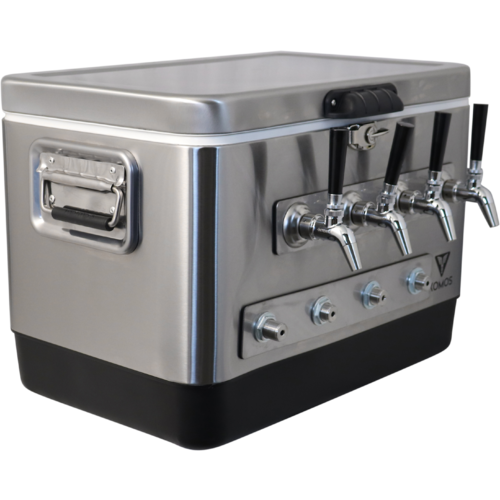 Komos® 4 Tap Stainless Steel Front Entry Draft Jockey Box