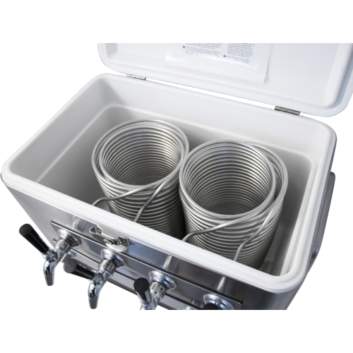 Komos 4 Tap Stainless Steel Front Entry Draft Jockey Box