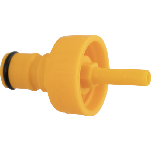 Carbonation and Line Cleaning Ball Lock Quick Disconnect (QD) Cap - Yellow Plastic