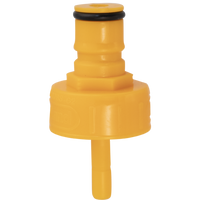 Yellow Plastic Carbonation & Line Cleaning Cap - Ball Lock Quick Disconnect