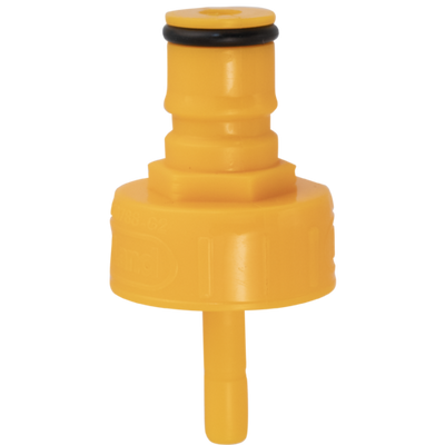 Yellow Plastic Carbonation & Line Cleaning Cap - Ball Lock Quick Disconnect