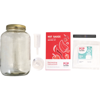 Pop Cultures DIY Fermented Hot Sauce Kit - Artisan Probiotic Pepper Kit