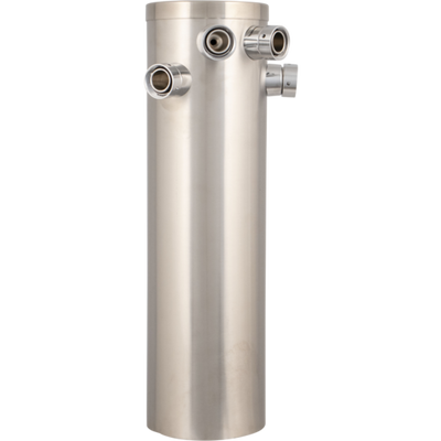 Komos® Brushed Stainless Steel Draft Tower Kit with EVABarrier draft line, and Duotight push-to-connect fittings