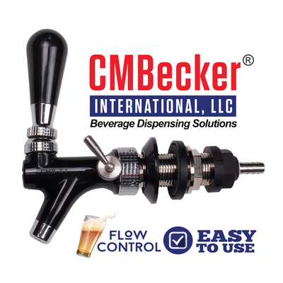 CM Becker Faucet | X1 Self Closing | Lever Adjusted | Creamer | Black