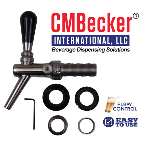 CM Becker Faucet | V10 | Allen Security Adjustment | Creamer | 304 SS Polished