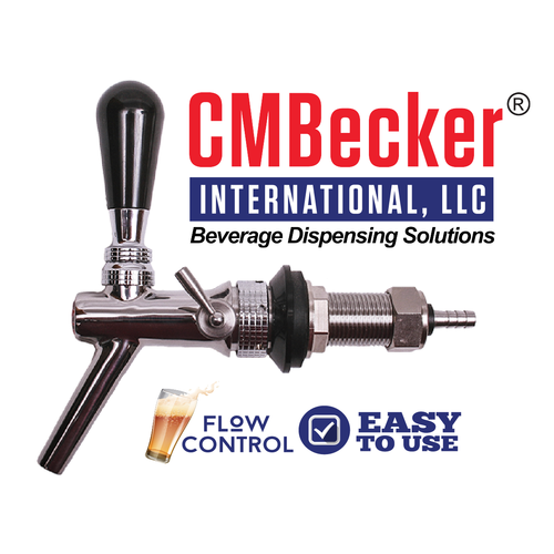 CM Becker Faucet | V10 | Lever Adjustment | Creamer | 304 SS Brushed
