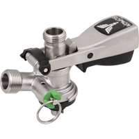 Komos® Stainless Steel Sanke Keg Beer Tap - S-Style Keg Coupler (With PRV)