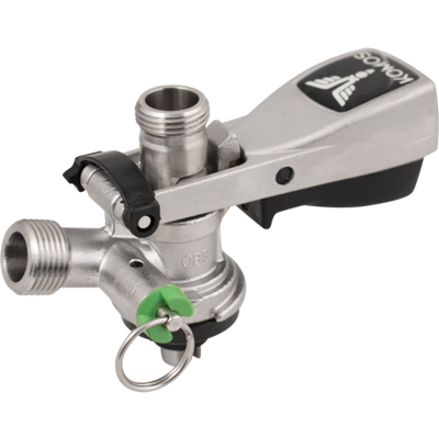 Komos® Stainless Steel Sanke Keg Beer Tap - S-Style Keg Coupler (With PRV)