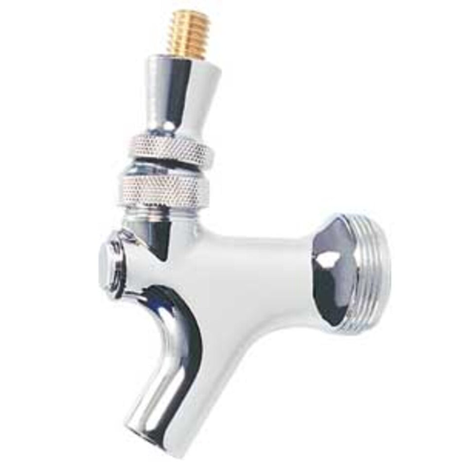 Micro Matic 4933K Standard Brass Beer Faucet with Brass Lever - Chrome Finish