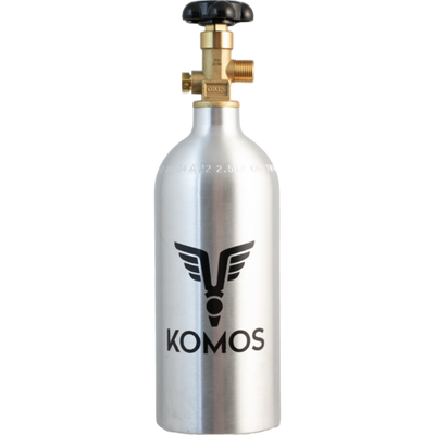 Komos® 2.5 lb CO2 Tank | Premium Aluminum | New | CGA320 Valve