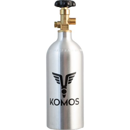 Komos® 2.5 lb CO2 Tank | Premium Aluminum | New | CGA320 Valve