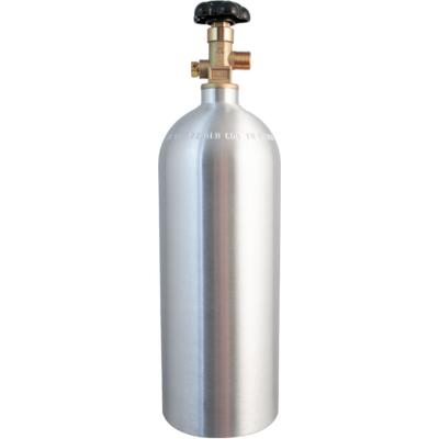 5 lb Aluminum CO2 Tank - New, Brushed Finish, CGA320 Valve