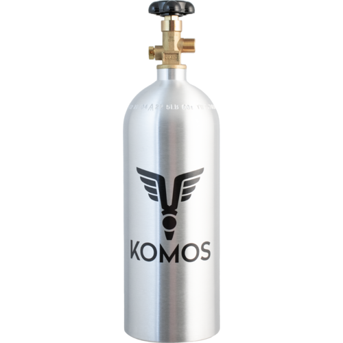 Komos® 5 lb CO2 Tank | Premium Aluminum | New | CGA320 Valve | US DOT Approved |