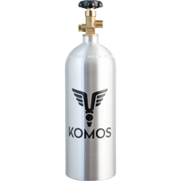 Komos® 5 lb CO2 Tank | Premium Aluminum | New | CGA320 Valve | US DOT Approved |