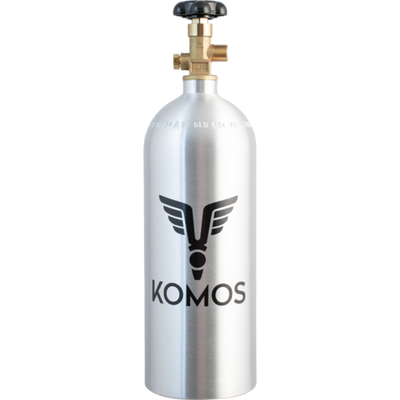 Komos® 5 lb CO2 Tank | Premium Aluminum | New | CGA320 Valve | US DOT Approved |