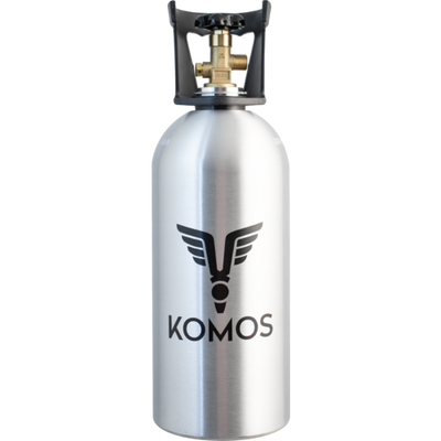 Komos® 10 lb CO2 Tank | Premium Aluminum | New | CGA320 Valve | US DOT Approved |