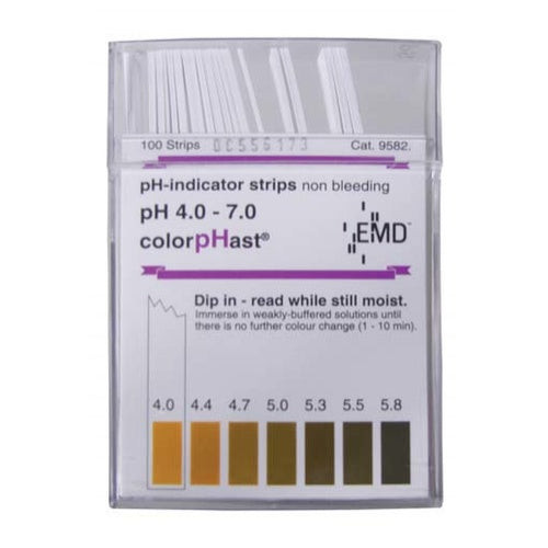 ColorpHast pH Strips - 4.0 to 7.0 (100 Strips)