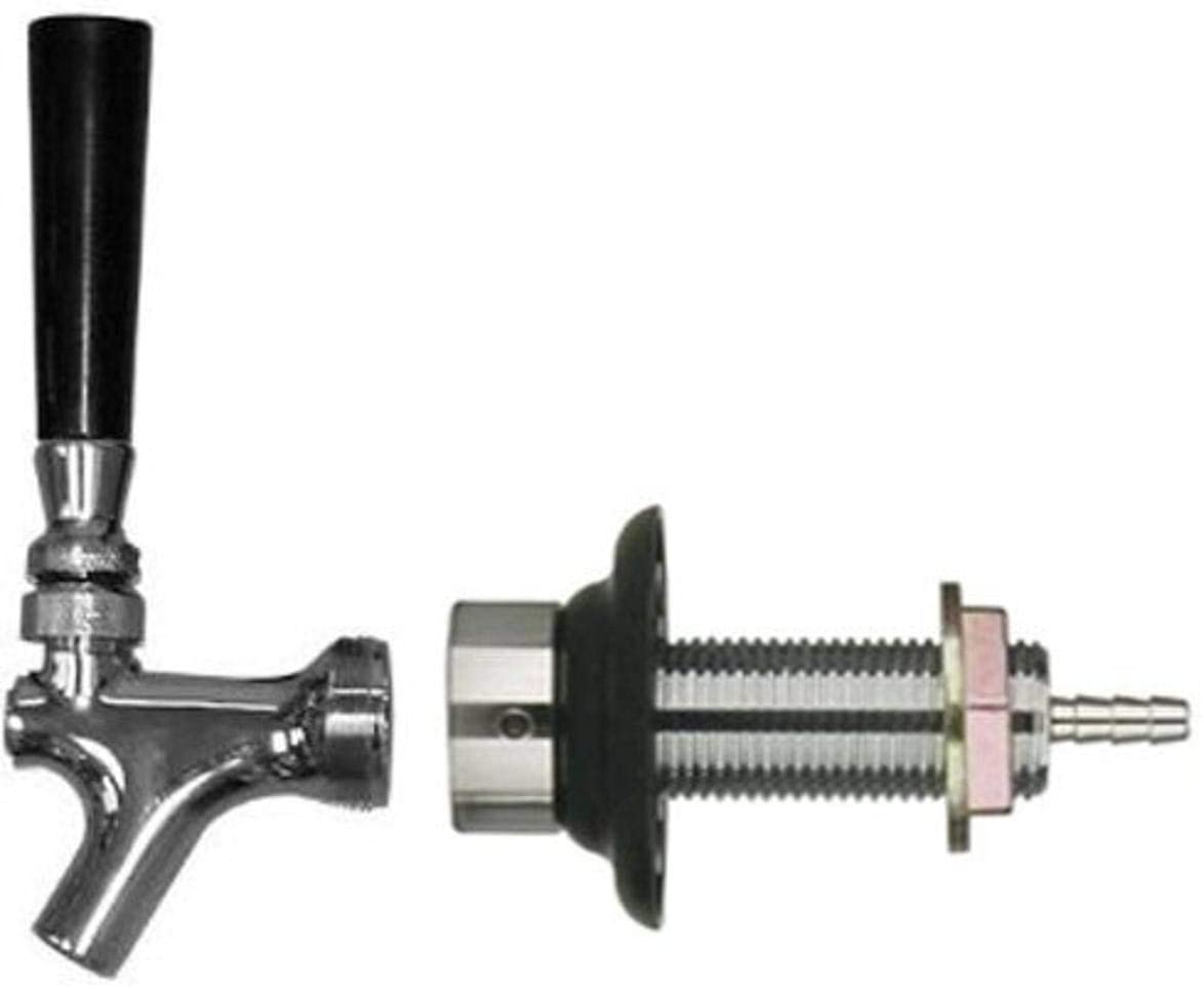 Draft Beer Faucet and Shank Kit with Shank, Faucet, Tap Handle and Nipple