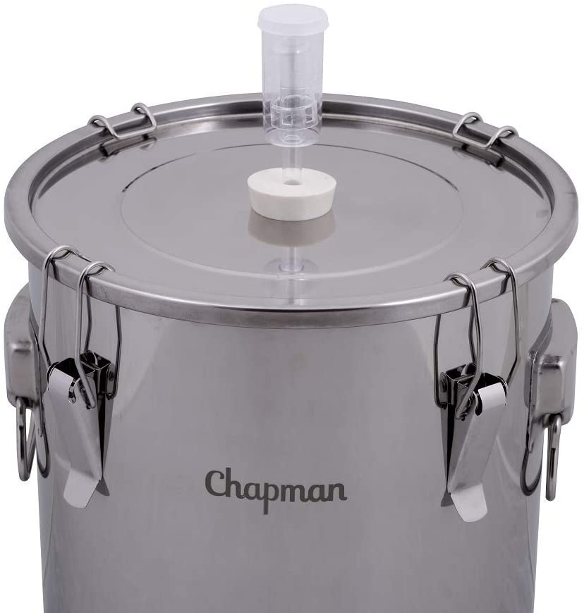 14 Gallon Stainless Steel Univessel Dual Purpose Fermenter and Brewing Kettle with Airlock and Stopper - ST14NP