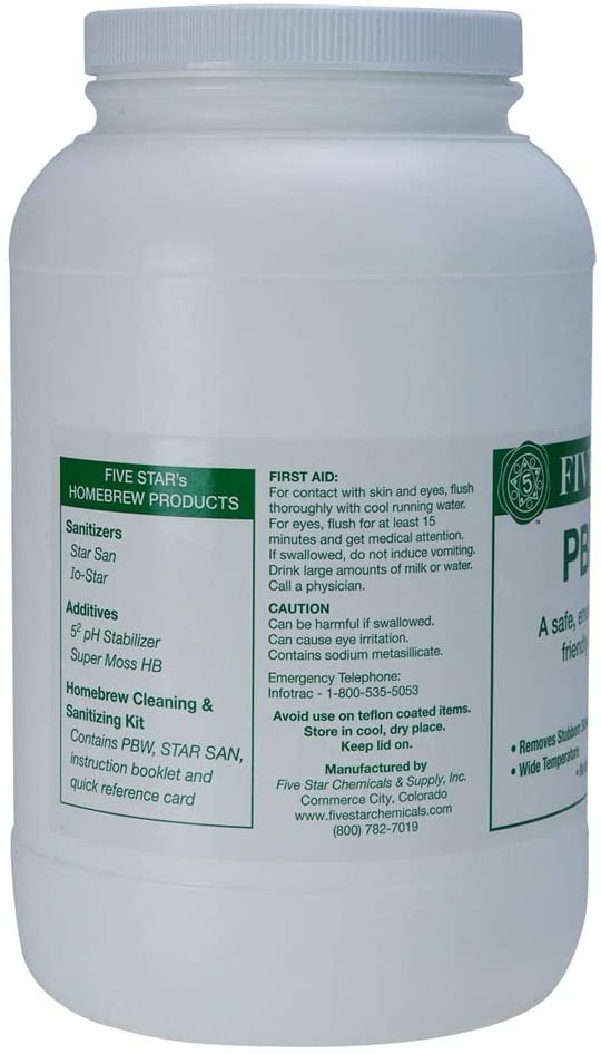 Fivestar 8 lb. PBW Brew Cleaner Buffered Alkaline Detergent