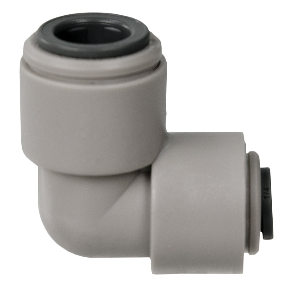 John Guest 3/8" Tube OD x 1/4" Tube OD Super Speedfit Acetal Union Elbow Quick Connect Fitting