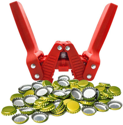 Ferrari Manual Bottle Capper Set - Includes 144 Gold Crowns (B490+(144)B455)
