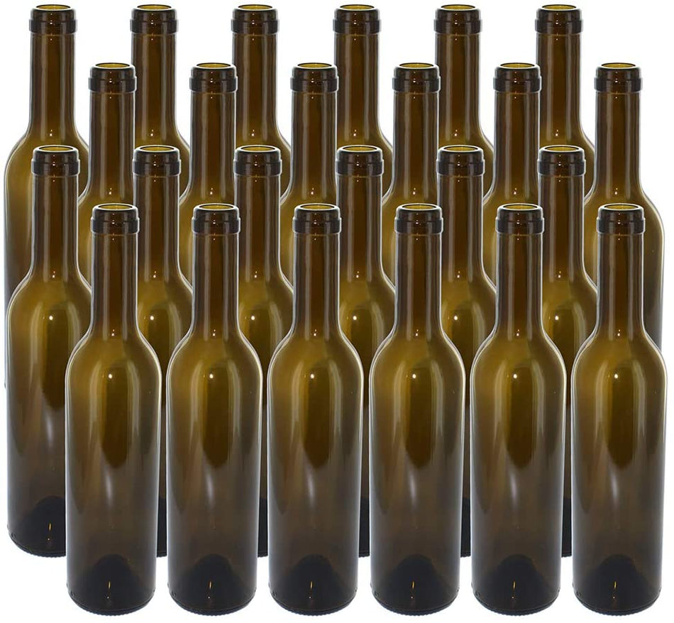 24 PACK - 375 mL Antique Green Claret / Bordeaux Wine Bottles