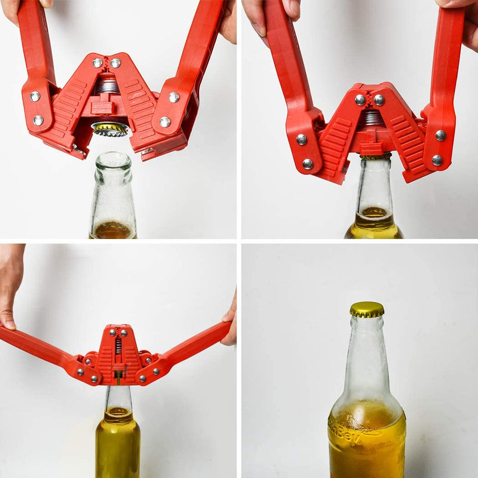 Ferrari Manual Bottle Capper Tool, Double Lever Hand Capper with 50 count Beer Bottle Caps for Home Brewing, Bottle Sealer