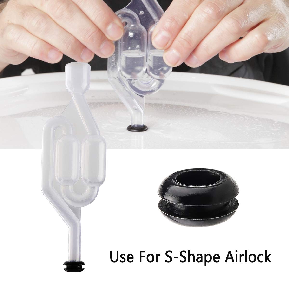 12 PACK Airlock Grommet, Fermenter Lid Grommet Fits Airlock - KL01625