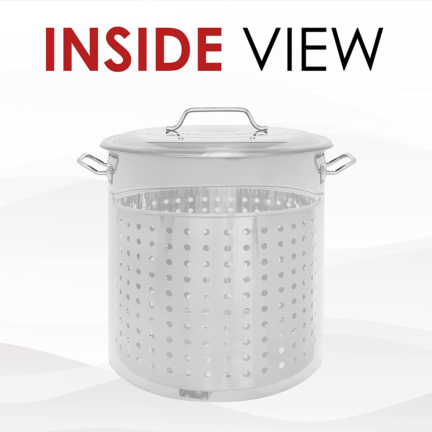 Pot Stainless Steel 42 Quart with Strainer Basket StockPot