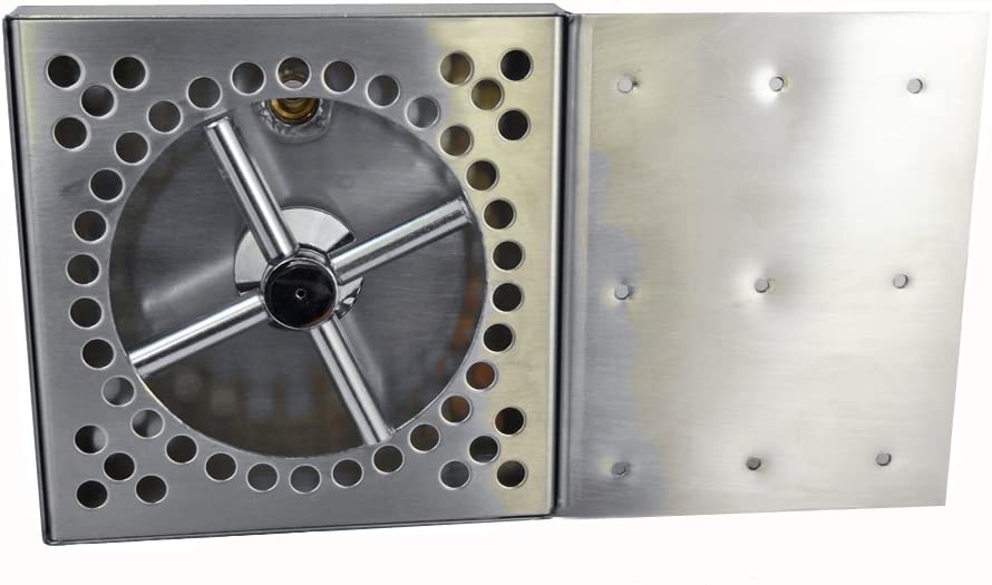 Glass Rinser Beer Drip Tray Assembly With Side Mount Flange, Stainless Steel