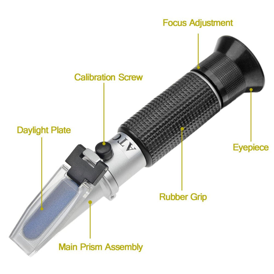 Dual Scale Brix Refractometer with ATC & LED Light
