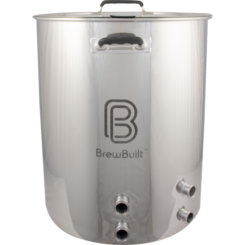BrewBuilt 50 Gallon Stainless Steel Brewing Kettle with 4x 1.5 inch Tri Clamp Ports